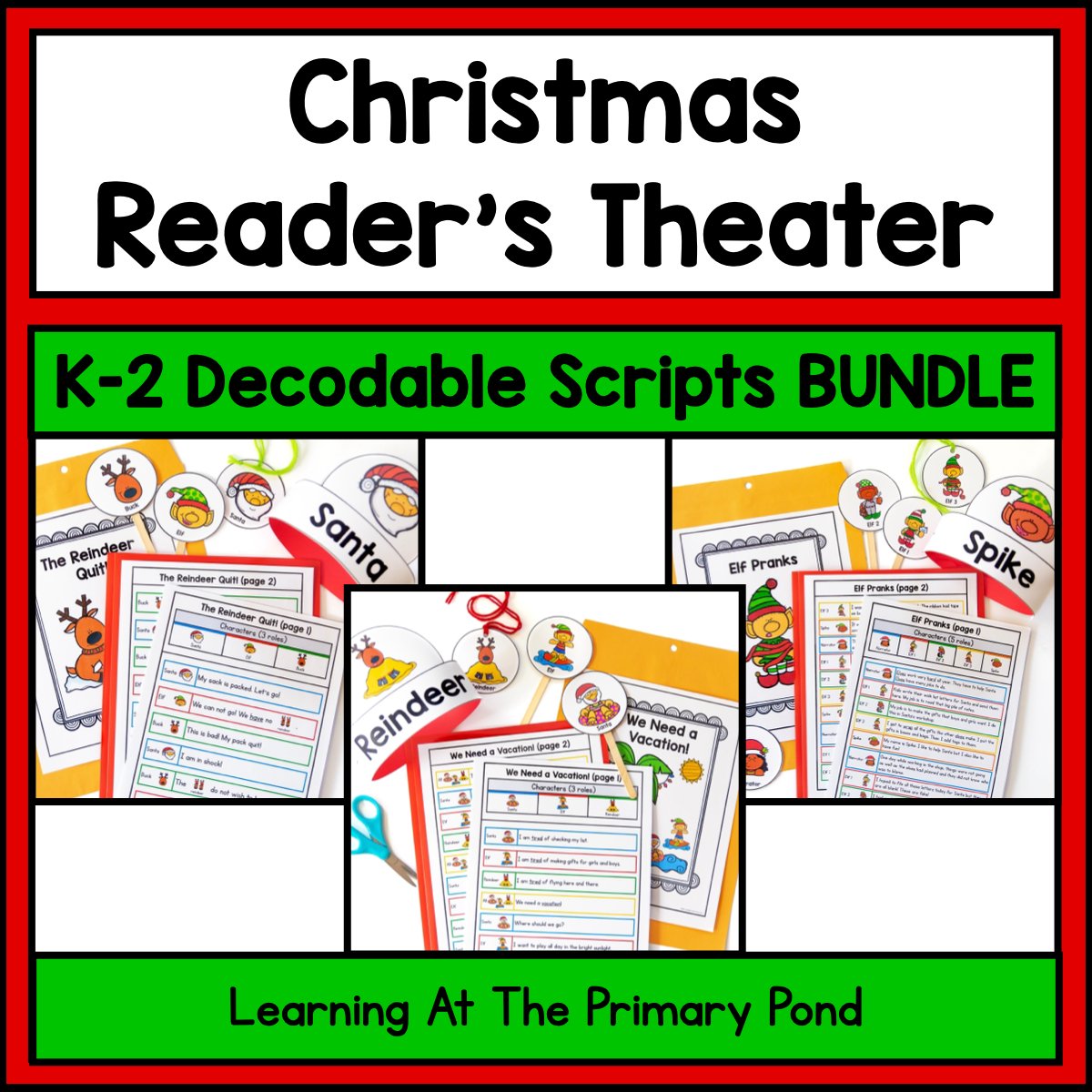 Decodable Christmas Reader's Theater Play Scripts for K-2 | BUNDLE | S ...