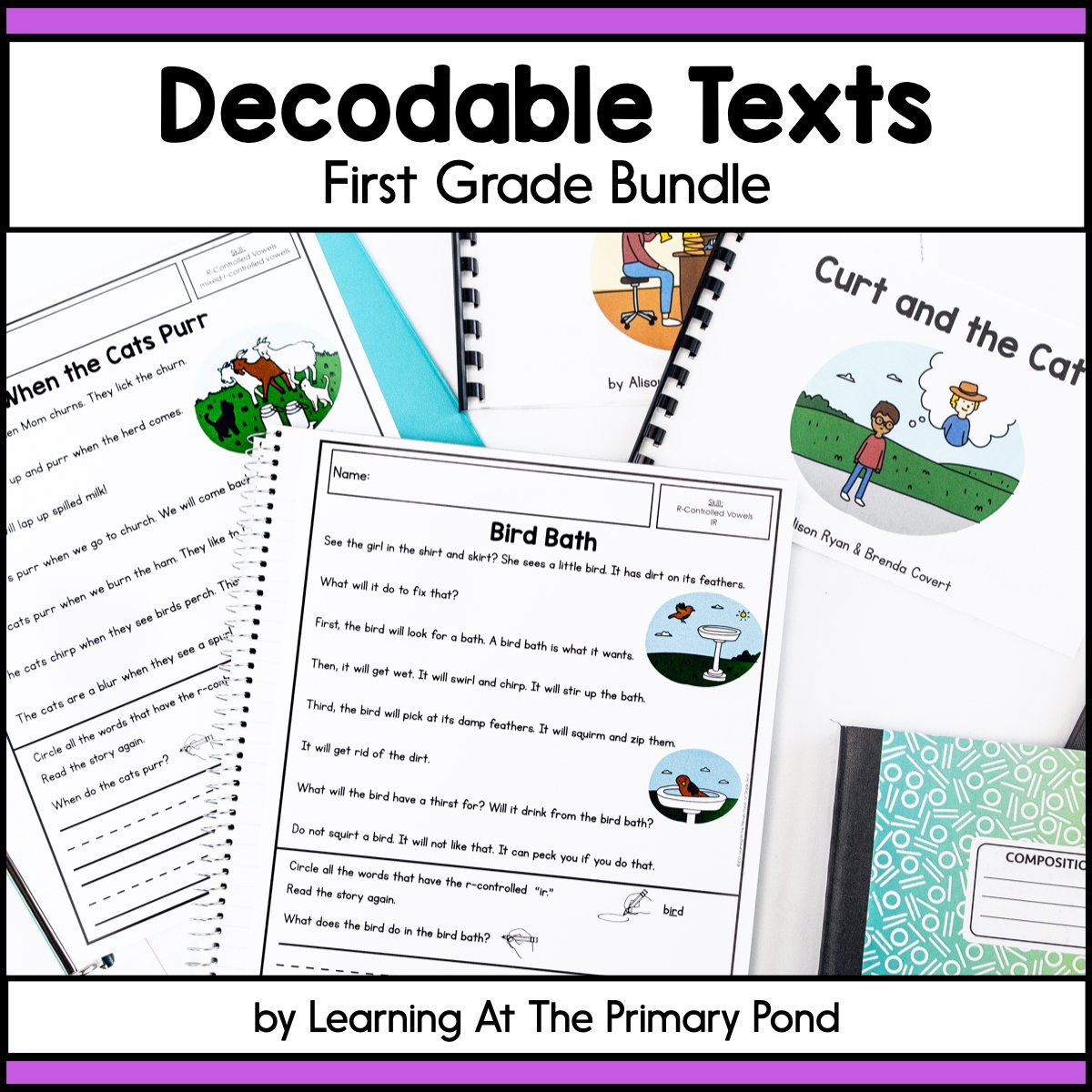 Decodable Readers / Texts: First Grade Bundle - learning-at-the-primary-pond