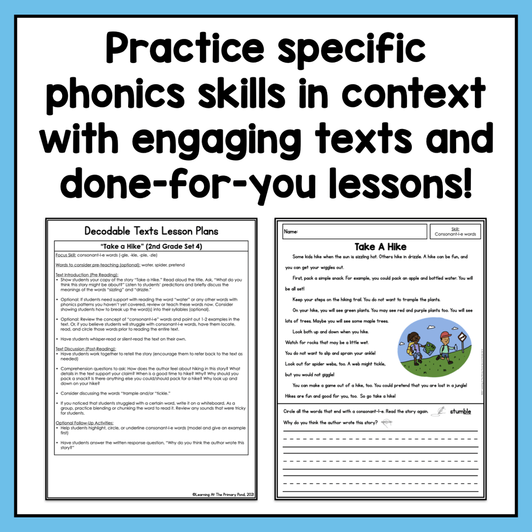 Decodable Readers / Texts: Second Grade Bundle – Learning at the ...