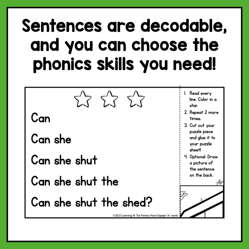 Decodable Sentence Fluency Pyramids BUNDLE Learning At The Primary Pond