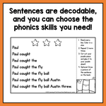 Decodable Sentence Fluency Pyramids | Diphthongs Set - learning-at-the-primary-pond