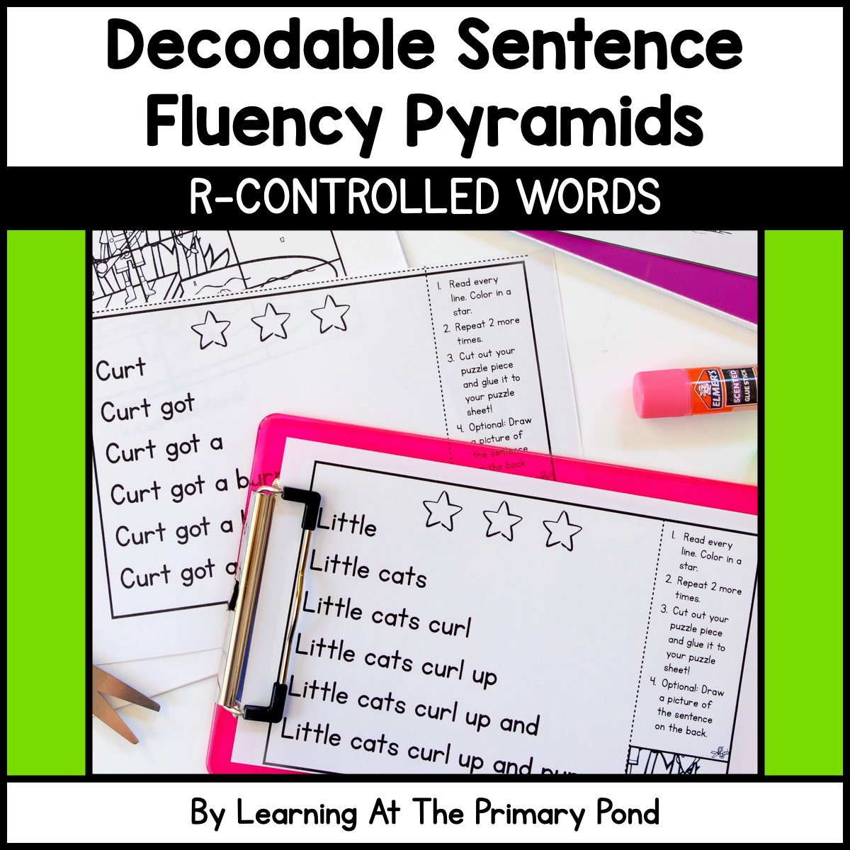 Fluency Pyramids CVC Words Fluency Sentence Pyramids Phonics