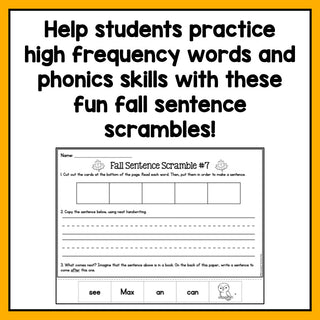 First Learning Sentences First Grade – Learning at the Primary Pond