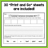 Decodable Sentence Scrambles for First Grade | Summer Theme - learning-at-the-primary-pond