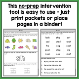 Digraphs Intervention Pack | No-Prep, Phonics-Based Reading Intervention - learning-at-the-primary-pond