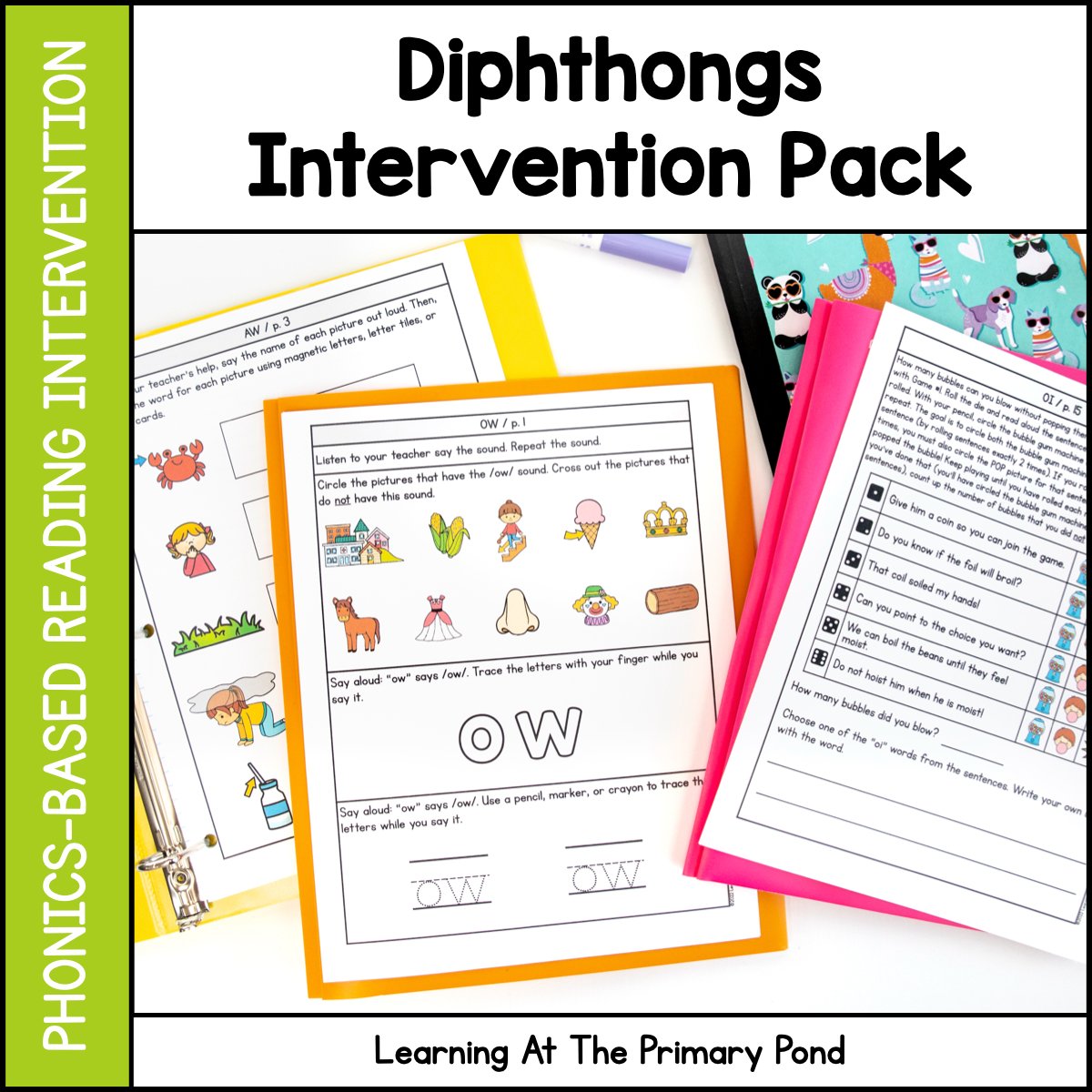 Diphthongs Intervention Pack | No-Prep, Phonics-Based Reading Intervention - learning-at-the-primary-pond