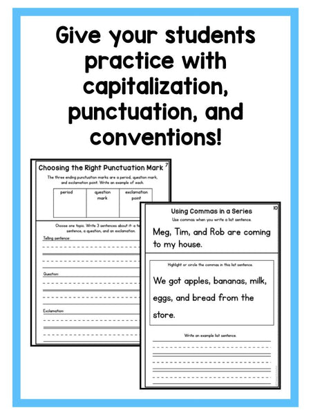 First Grade Grammar Workbook {My Grammar Reference and Practice Book} - learning-at-the-primary-pond