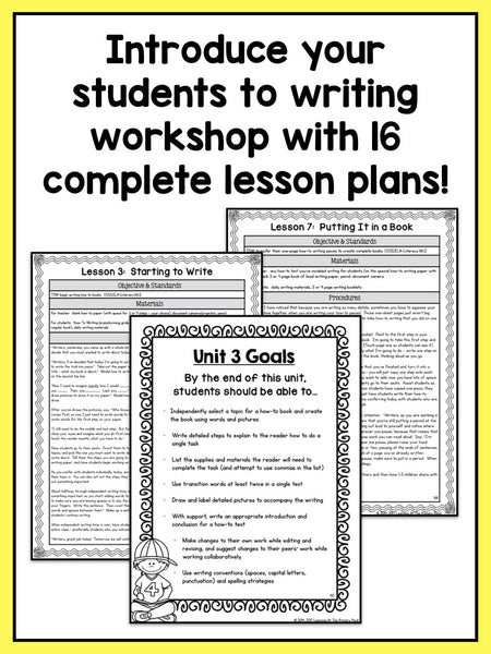 First Grade How-To Writing Lessons {1st Grade Writing Workshop Unit 3} - learning-at-the-primary-pond