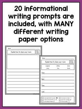 First Grade Informational Writing Prompts For Differentiation - learning-at-the-primary-pond