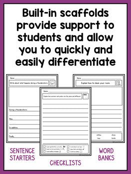 First Grade Informational Writing Prompts For Differentiation - learning-at-the-primary-pond