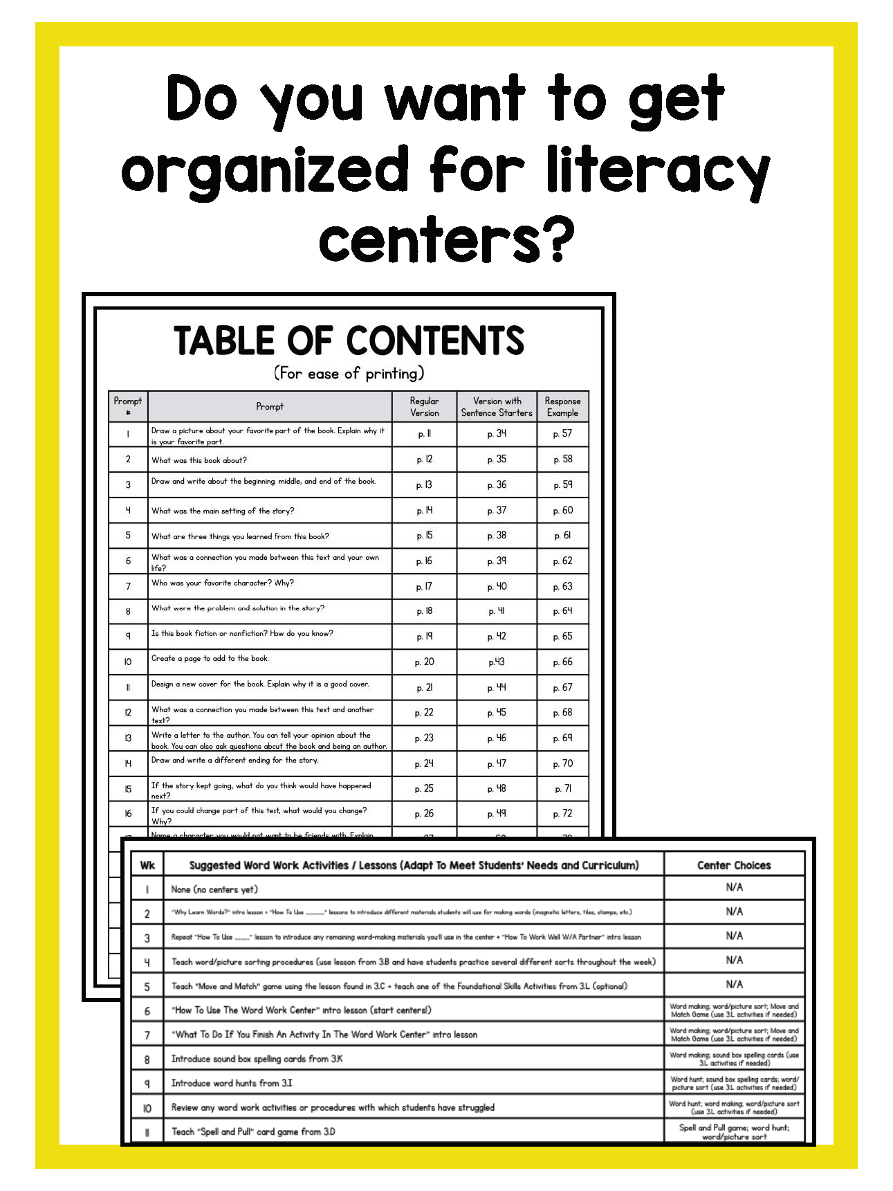 First Grade Literacy Centers Bundle {Literacy Centers That Work Series} - learning-at-the-primary-pond