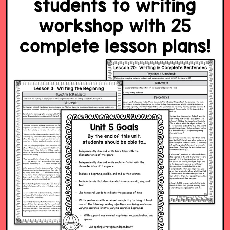First Grade Narrative Writing Lessons {1st Grade Writing Workshop Unit 5} - learning-at-the-primary-pond