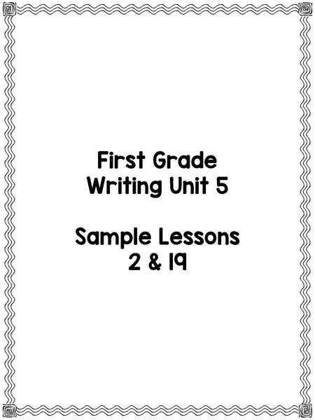 First Grade Narrative Writing Lessons {1st Grade Writing Workshop Unit 5} - learning-at-the-primary-pond