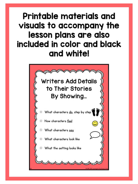 First Grade Narrative Writing Lessons {1st Grade Writing Workshop Unit 5} - learning-at-the-primary-pond