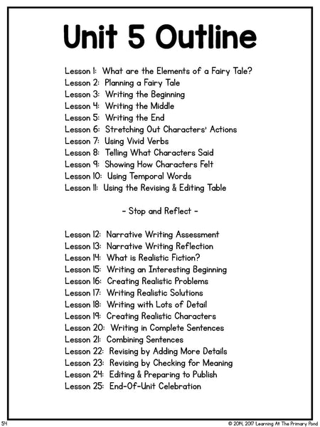 First Grade Narrative Writing Lessons {1st Grade Writing Workshop Unit 5} - learning-at-the-primary-pond