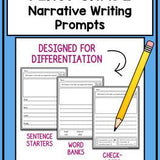 First Grade Narrative Writing Prompts For Differentiation - learning-at-the-primary-pond