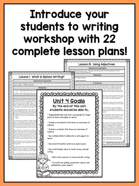 First Grade Opinion Writing Lessons {1st Grade Writing Workshop Unit 4} - learning-at-the-primary-pond