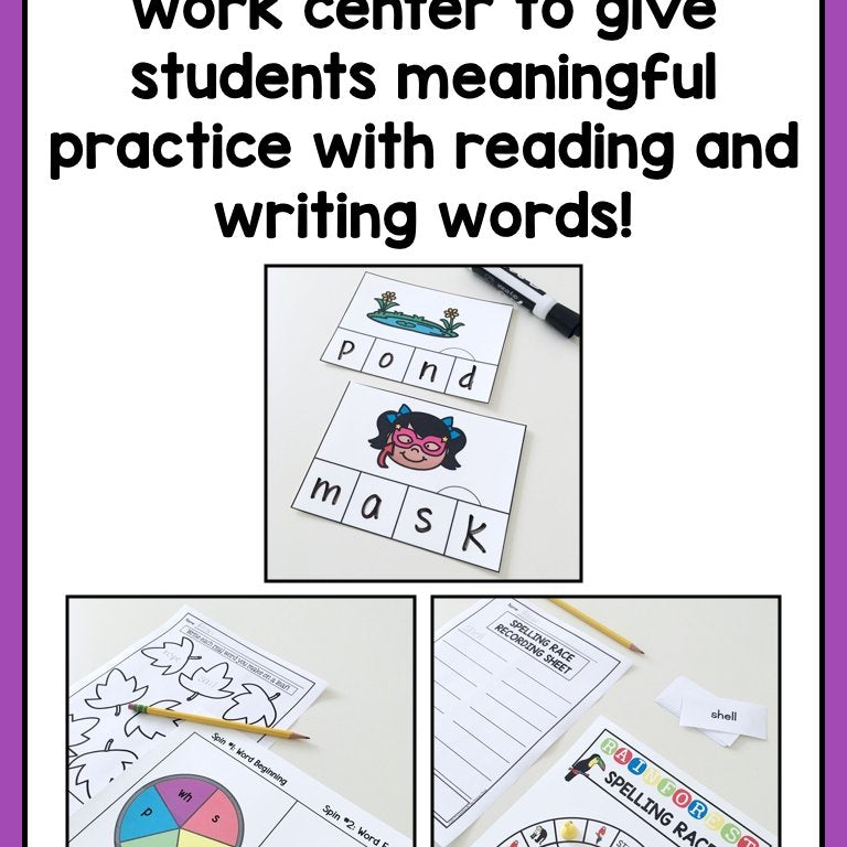 First Grade Word Work Center Activities - learning-at-the-primary-pond