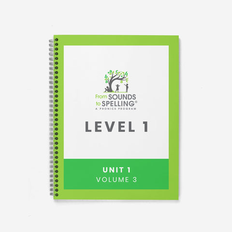 From Sounds to Spelling®️ Spiral Bound Teacher Masters (Hard Copy): Level 1, Unit 1, Volume 3 - learning-at-the-primary-pond