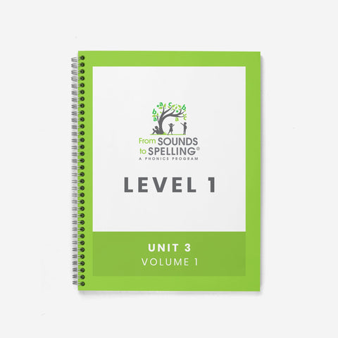 From Sounds to Spelling®️ Spiral Bound Teacher Masters (Hard Copy): Level 1, Unit 3, Volume 1 - learning-at-the-primary-pond