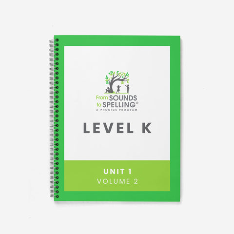 From Sounds to Spelling®️ Spiral Bound Teacher Masters (Hard Copy): Level K, Unit 1, Volume 2 - learning-at-the-primary-pond