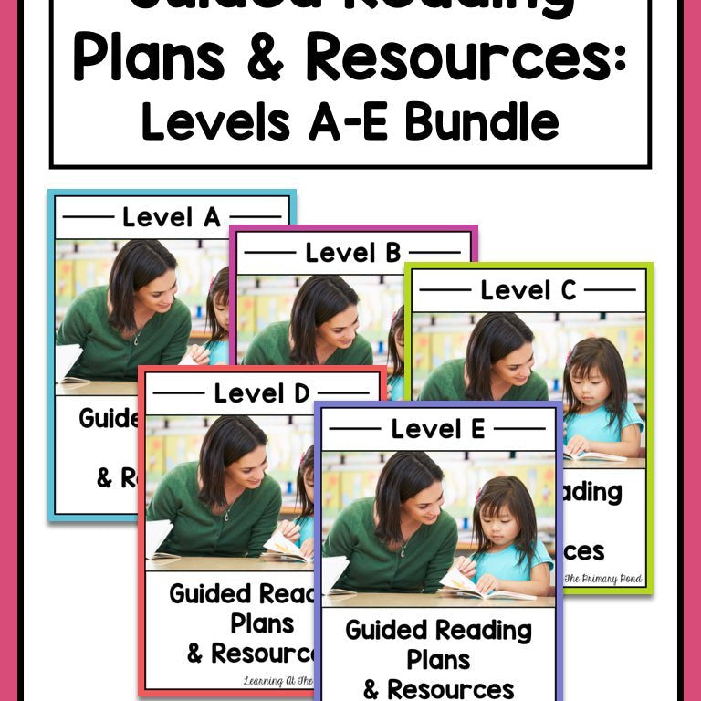Guided Reading Activities and Lesson Plans - Levels A Through E BUNDLE - learning-at-the-primary-pond