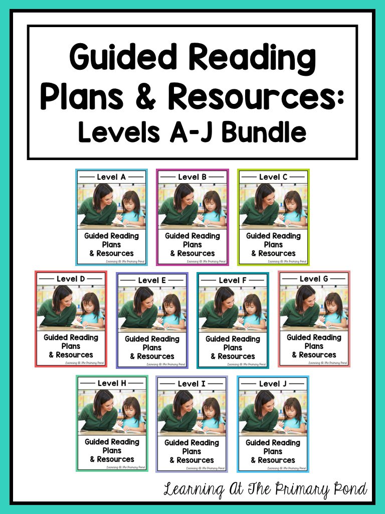 Guided Reading Activities and Lesson Plans - Levels A Through J BUNDLE - learning-at-the-primary-pond
