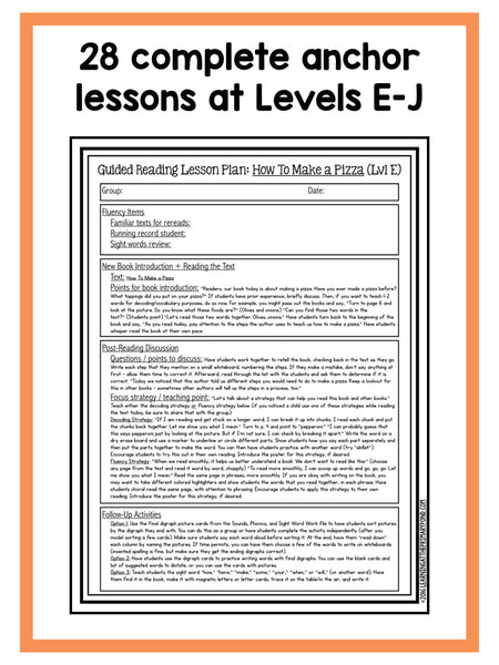 Guided Reading Activities and Lesson Plans - Levels E Through J BUNDLE - learning-at-the-primary-pond