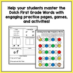 High Frequency Word Worksheets & Games BUNDLE | Dolch First Grade Words - learning-at-the-primary-pond