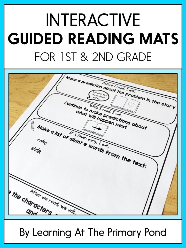 Interactive Guided Reading Mats for 1st Grade and 2nd Grade - learning-at-the-primary-pond