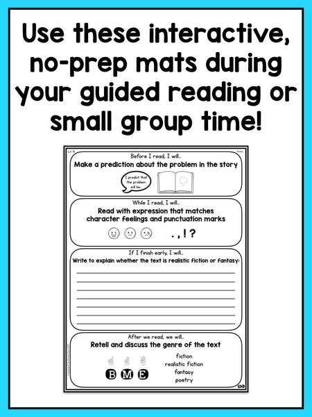Interactive Guided Reading Mats for 1st Grade and 2nd Grade - learning-at-the-primary-pond
