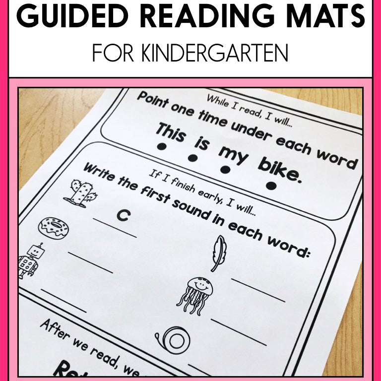 Interactive Guided Reading Mats for Kindergarten - learning-at-the-primary-pond