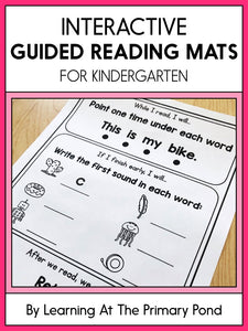 Interactive Guided Reading Mats for Kindergarten - learning-at-the-primary-pond