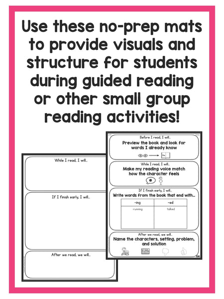 Interactive Guided Reading Mats for Kindergarten - learning-at-the-primary-pond
