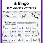 K-2 Phonics Patterns Matching Games & Bingo - learning-at-the-primary-pond