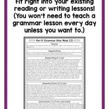 Kindergarten, First Grade, and Second Grade Grammar Alive Bundle - learning-at-the-primary-pond