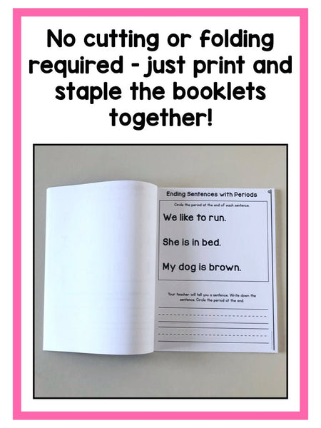 Kindergarten Grammar Workbook {My First Grammar & Language Practice Book} - learning-at-the-primary-pond