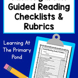 Kindergarten Guided Reading Checklists and Rubrics - learning-at-the-primary-pond