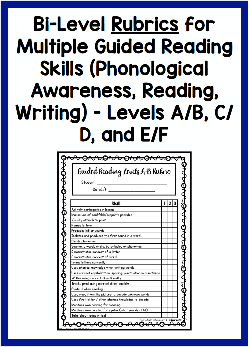Guided Reading Checklist.pdf Kindergarten Reading Checklist Free Reading Log Printable Bundle To