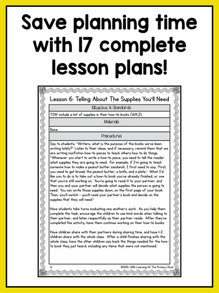 Kindergarten How-To Writing Lessons {Kinder Writing Workshop Unit 4} - learning-at-the-primary-pond