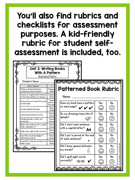 Kindergarten Patterned Book Writing Lessons {Kinder Writing Workshop Unit 3} - learning-at-the-primary-pond