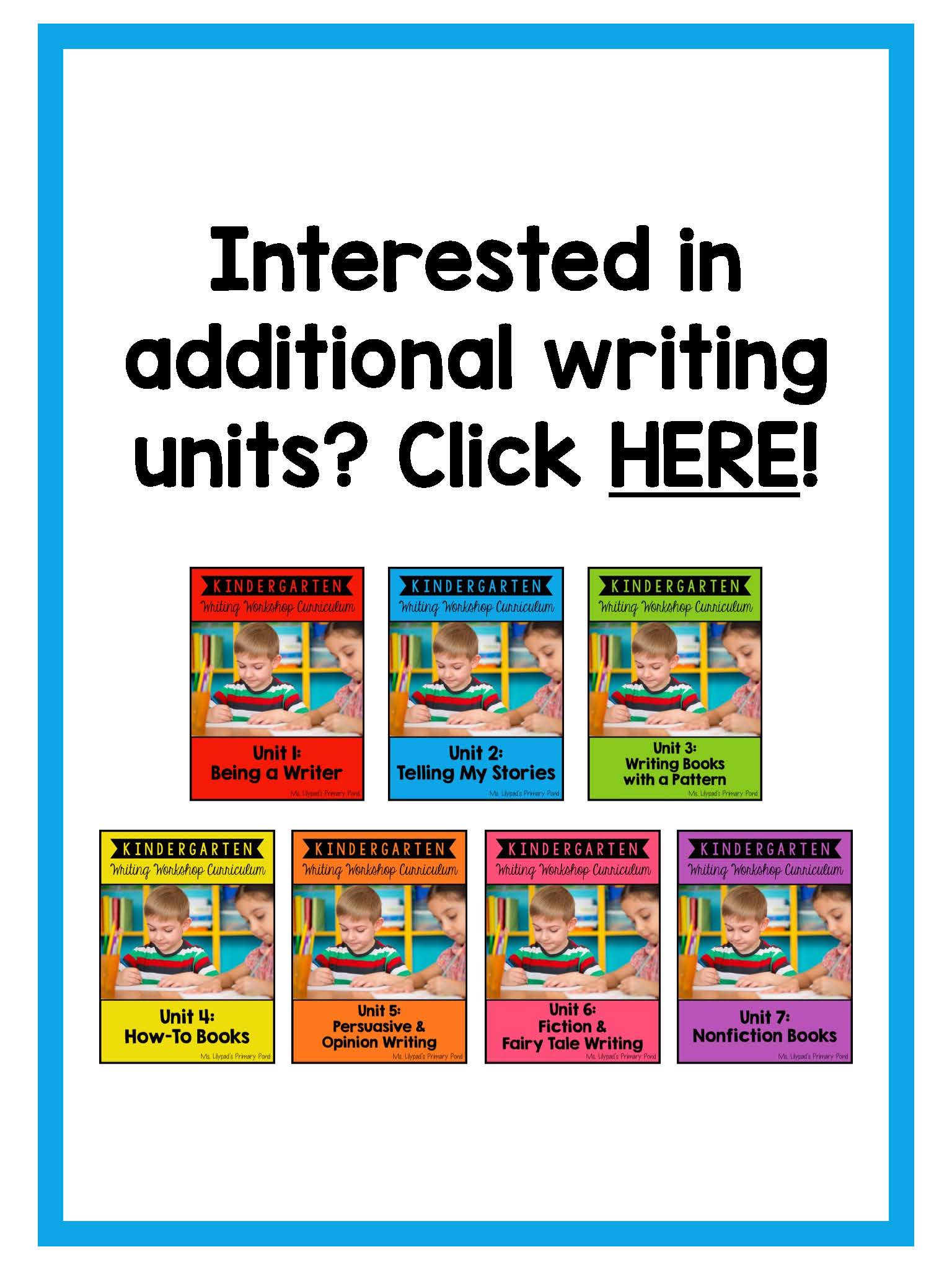 Kindergarten Personal Narrative Writing Lessons {Kinder Writing Workshop Unit 2} - learning-at-the-primary-pond