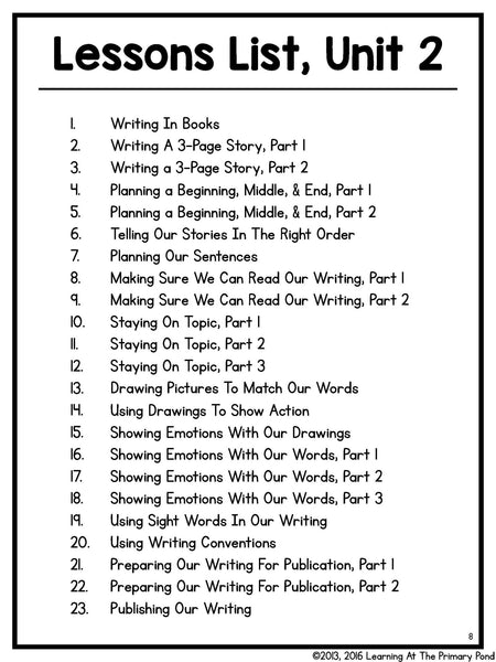 Kindergarten Personal Narrative Writing Lessons {Kinder Writing Workshop Unit 2} - learning-at-the-primary-pond