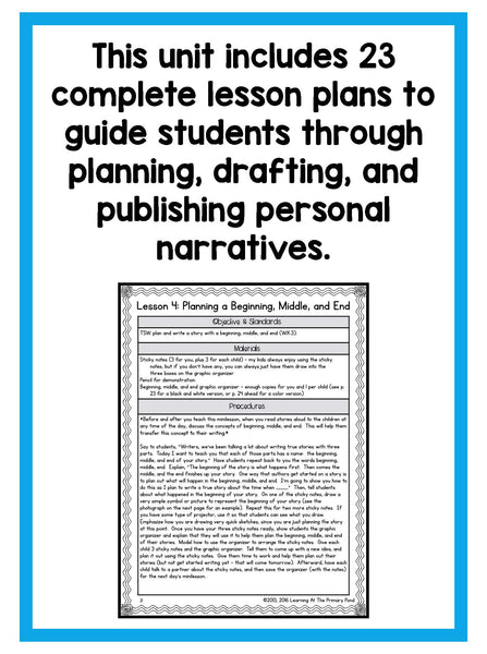 Kindergarten Personal Narrative Writing Lessons {Kinder Writing Workshop Unit 2} - learning-at-the-primary-pond