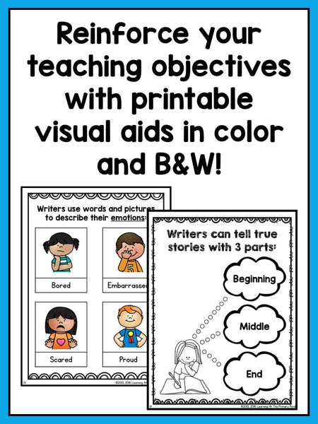 Kindergarten Personal Narrative Writing Lessons {Kinder Writing Workshop Unit 2} - learning-at-the-primary-pond