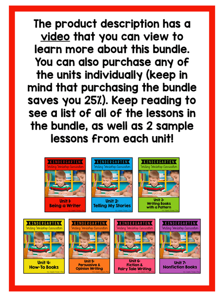 Kindergarten Writing Workshop & Reading Workshop Mega Bundle - learning-at-the-primary-pond