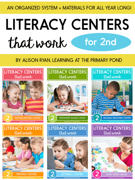 Literacy Centers Bundle for Second Grade {Literacy Centers That Work Series} - learning-at-the-primary-pond