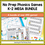 No-Prep Phonics Games Bundle K-2 MEGA Bundle - learning-at-the-primary-pond