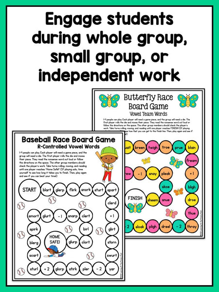 Nonsense Word Games for Kindergarten, 1st, and 2nd grade | Spring Theme - learning-at-the-primary-pond