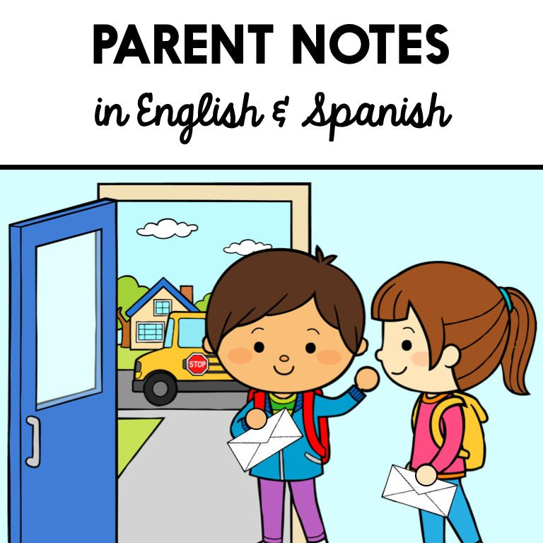 Parent Notes Pack in English and Spanish - learning-at-the-primary-pond